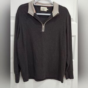 The Normal Brand Men's Gray Quarter-Zip Sweater